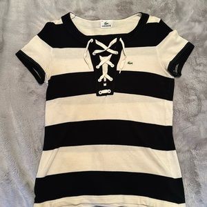 Vintage Lacoste Striped Rugby Tee